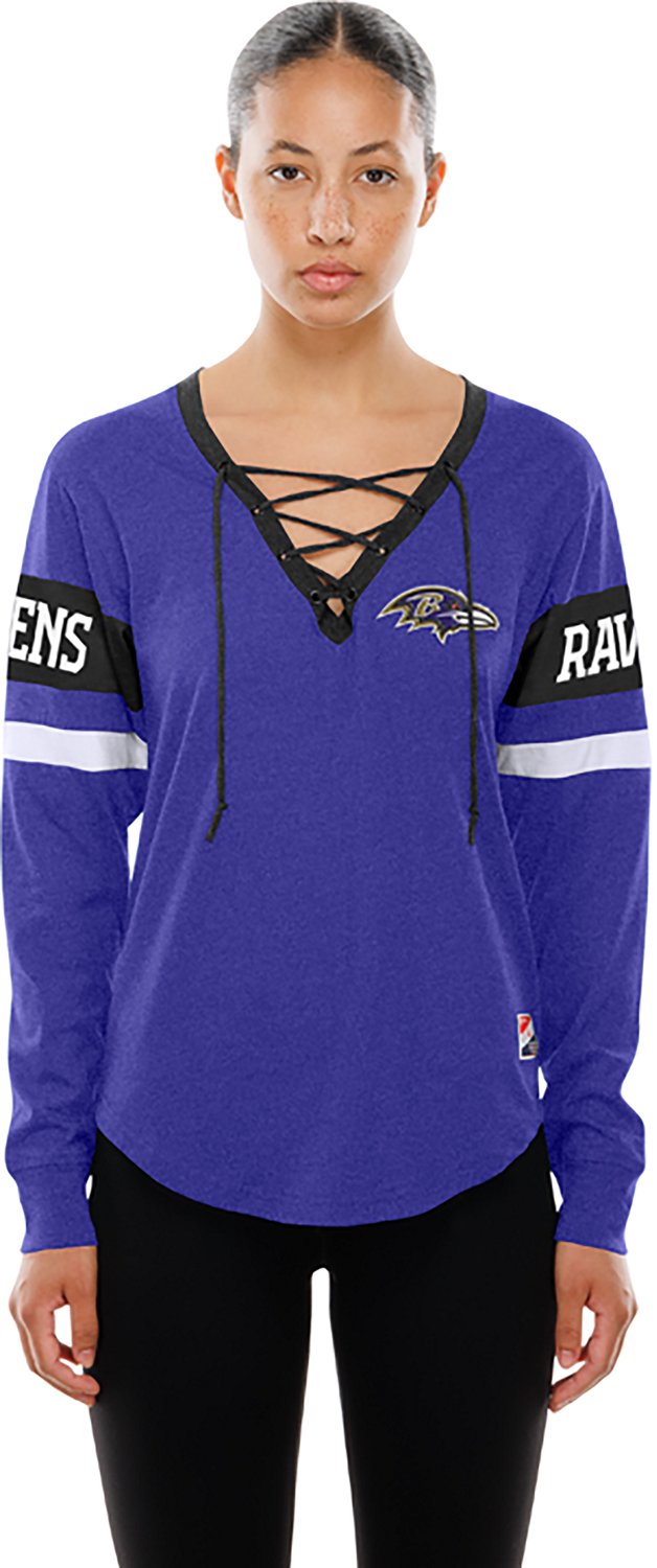 New Era Women's Ravens Lace Up Long Sleeve T-shirt - view number 3