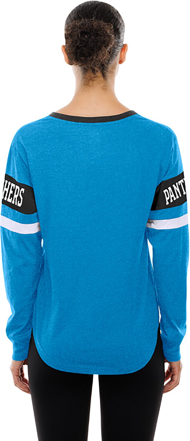New Era Women's Carolina Panthers Lace Up Long Sleeve Graphic T-shirt  - view number 2
