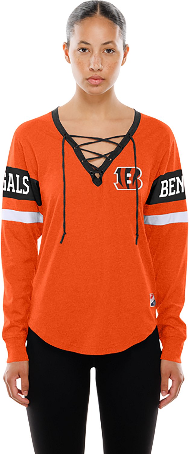 New Era Women's Bengals Lace Up Long Sleeve T-shirt - view number 3