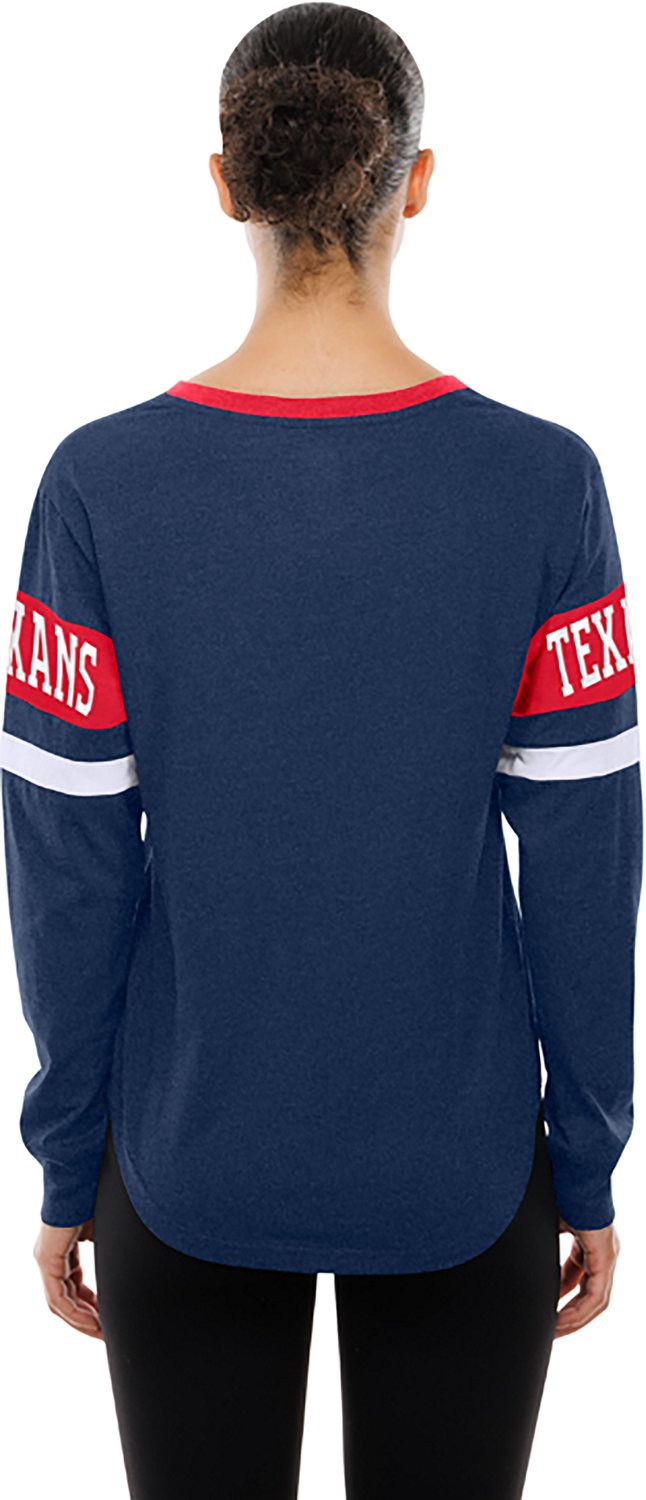 New Era Women's Houston Texans Lace Up Long Sleeve Graphic T-shirt  - view number 2