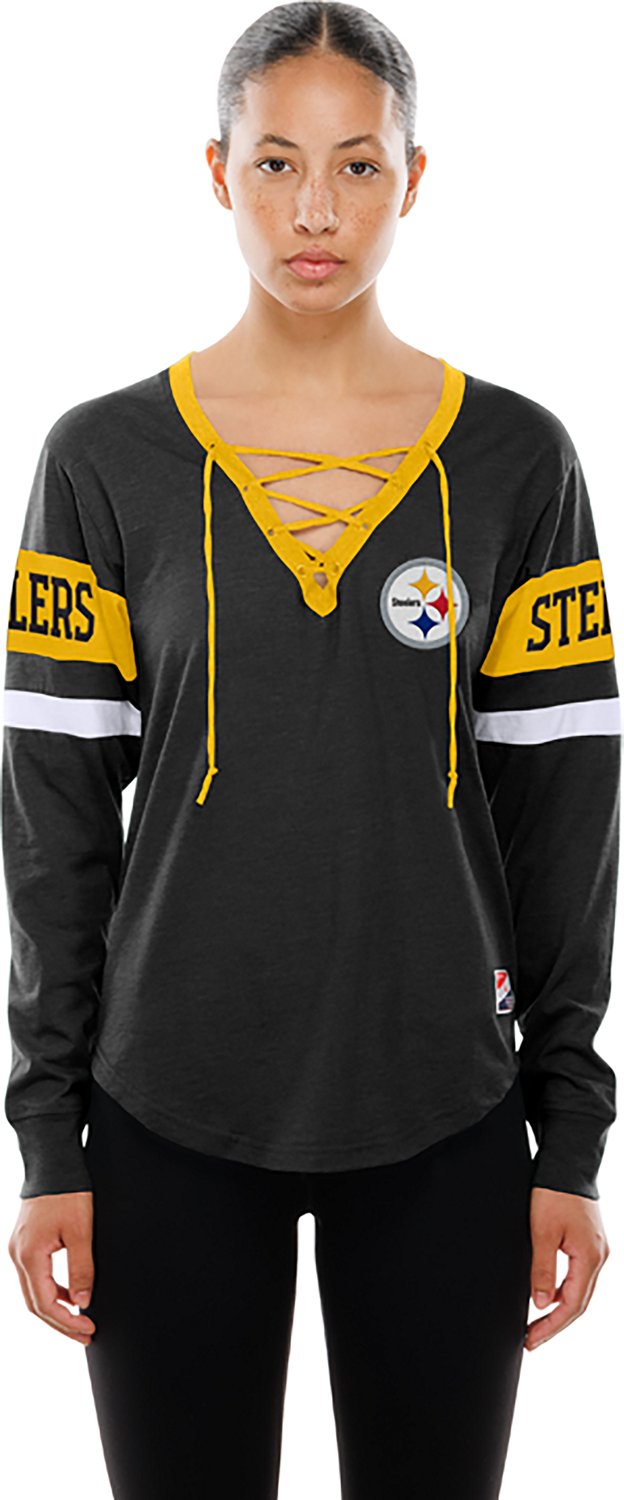 New Era Women's Steelers Lace Up Long Sleeve T-shirt - view number 3