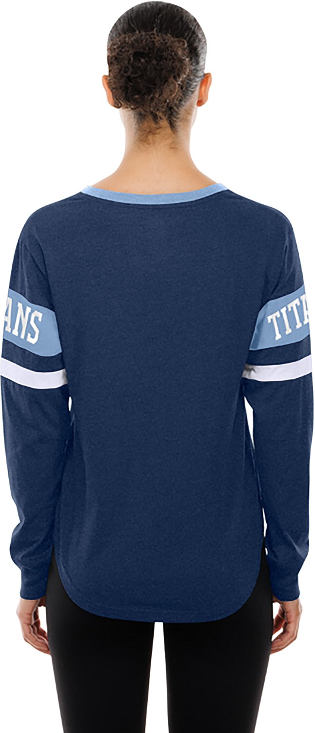 New Era Women's Tennessee Titans Lace Up Long Sleeve Graphic T-shirt  - view number 2