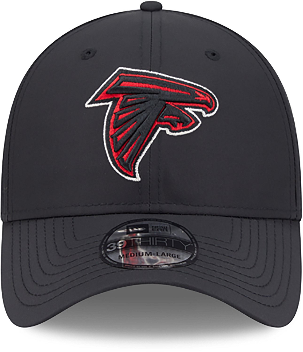 New Era Men's Falcons Night Black 39THIRTY Cap - view number 2