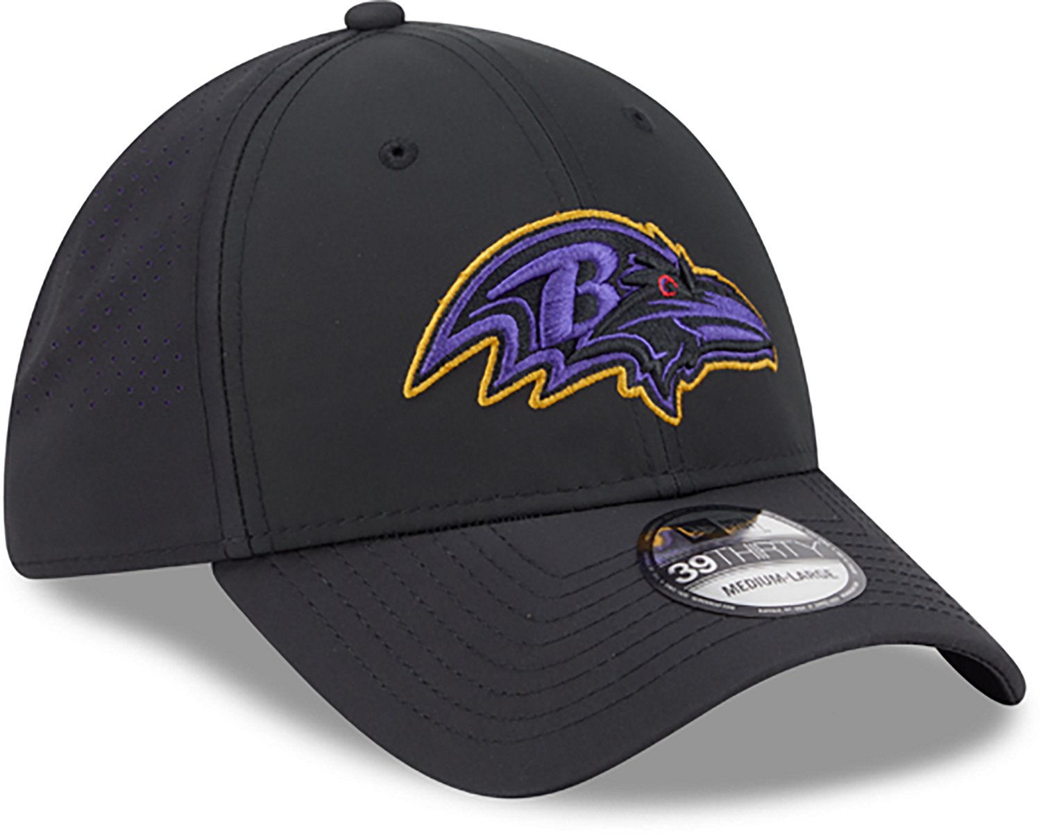 New Era Men's Ravens Night Black 39THIRTY Cap - view number 3