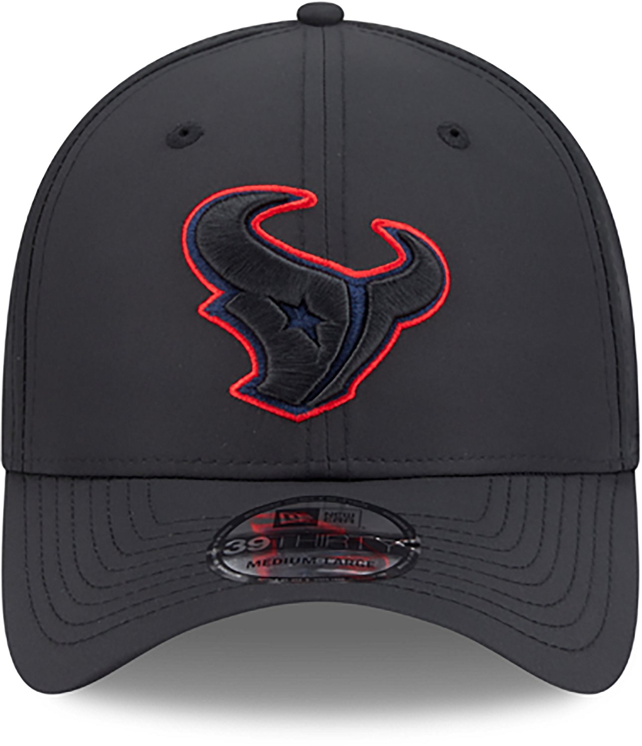 New Era Men's Houston Texans Night Black 39THIRTY Cap  - view number 2