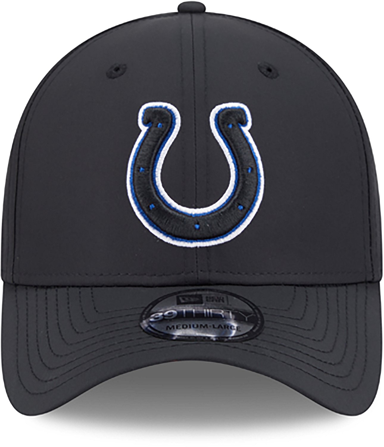 New Era Men's Colts Night Black 39THIRTY Cap - view number 2