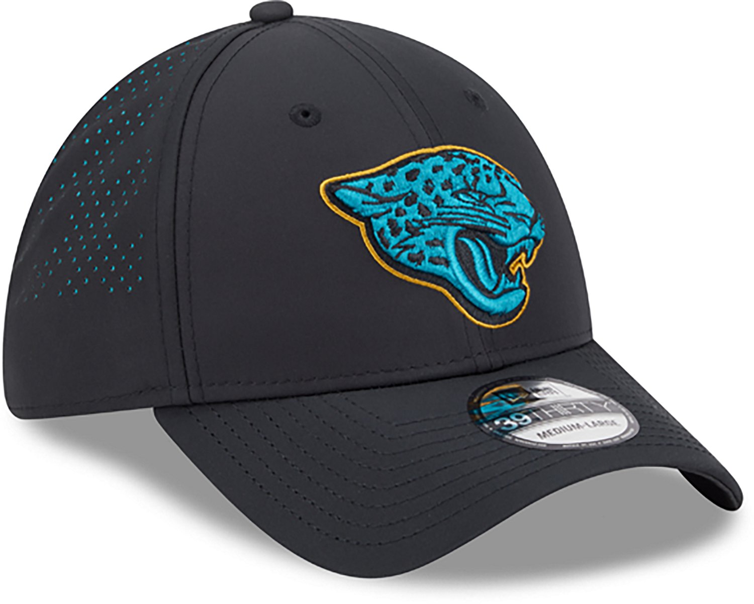 New Era Men's Jaguars Night Black 39THIRTY Cap - view number 3