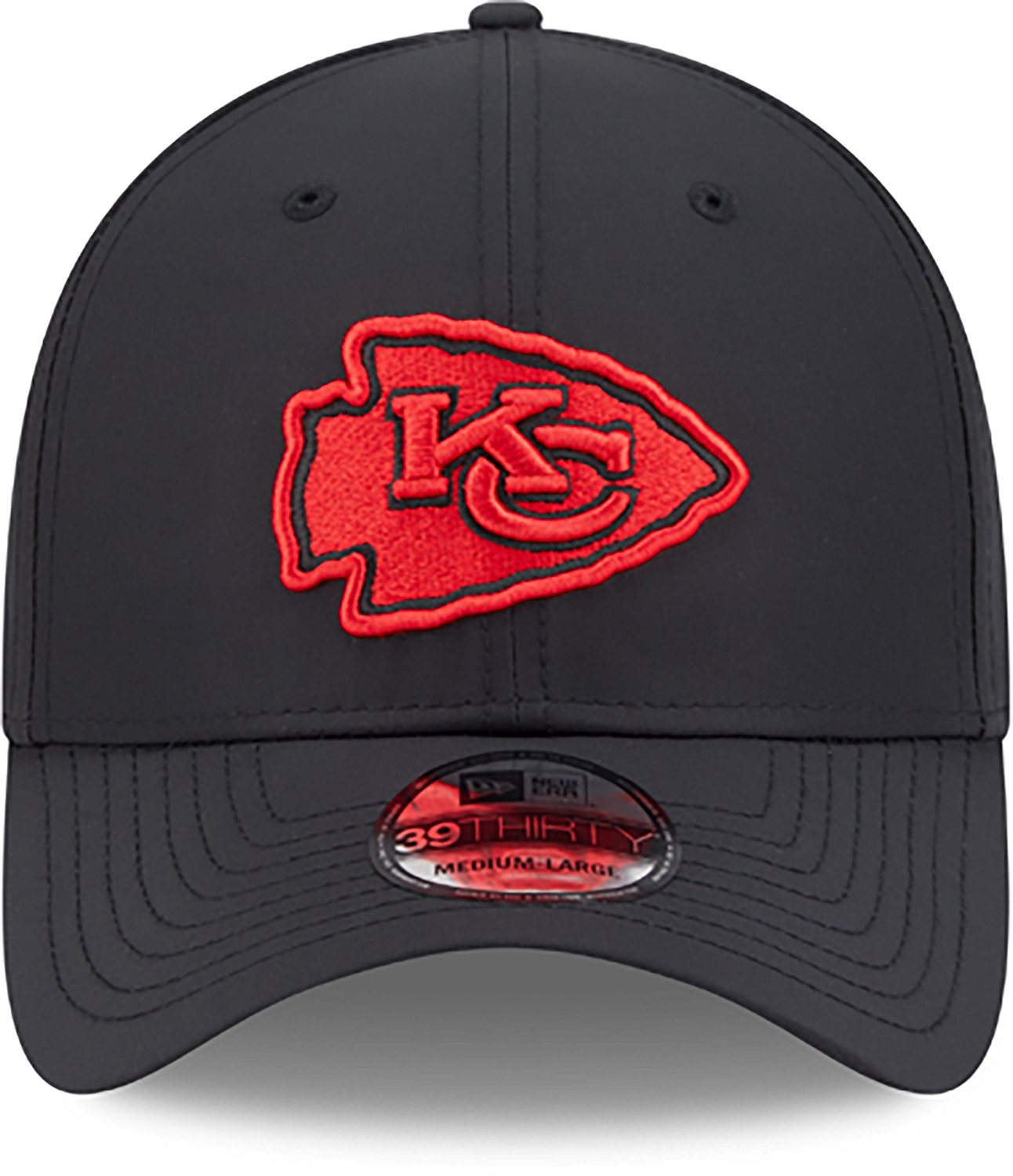 New Era Men's Kansas City Chiefs Night Black 39THIRTY Cap                                                                        - view number 2