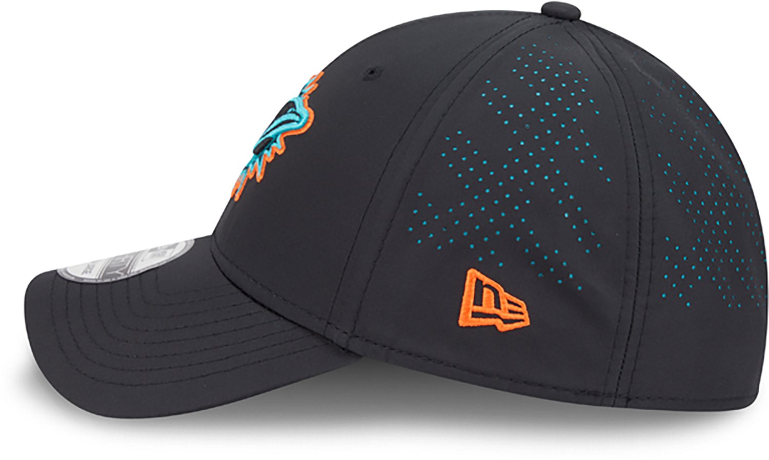 New Era Men's Dolphins Night Black 39THIRTY Cap - view number 4