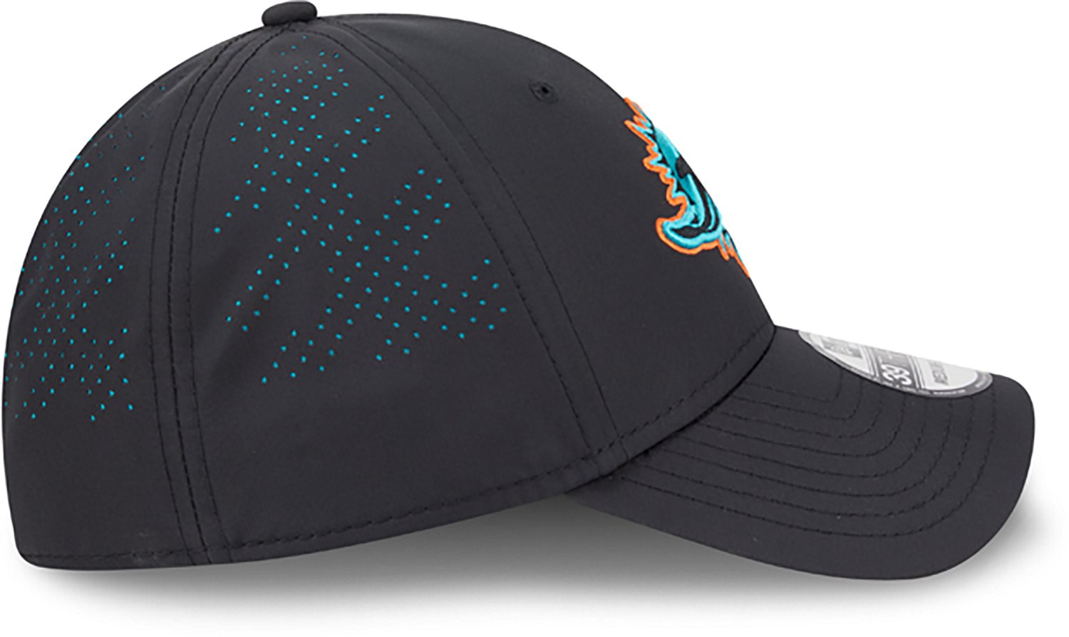 New Era Men's Dolphins Night Black 39THIRTY Cap - view number 5