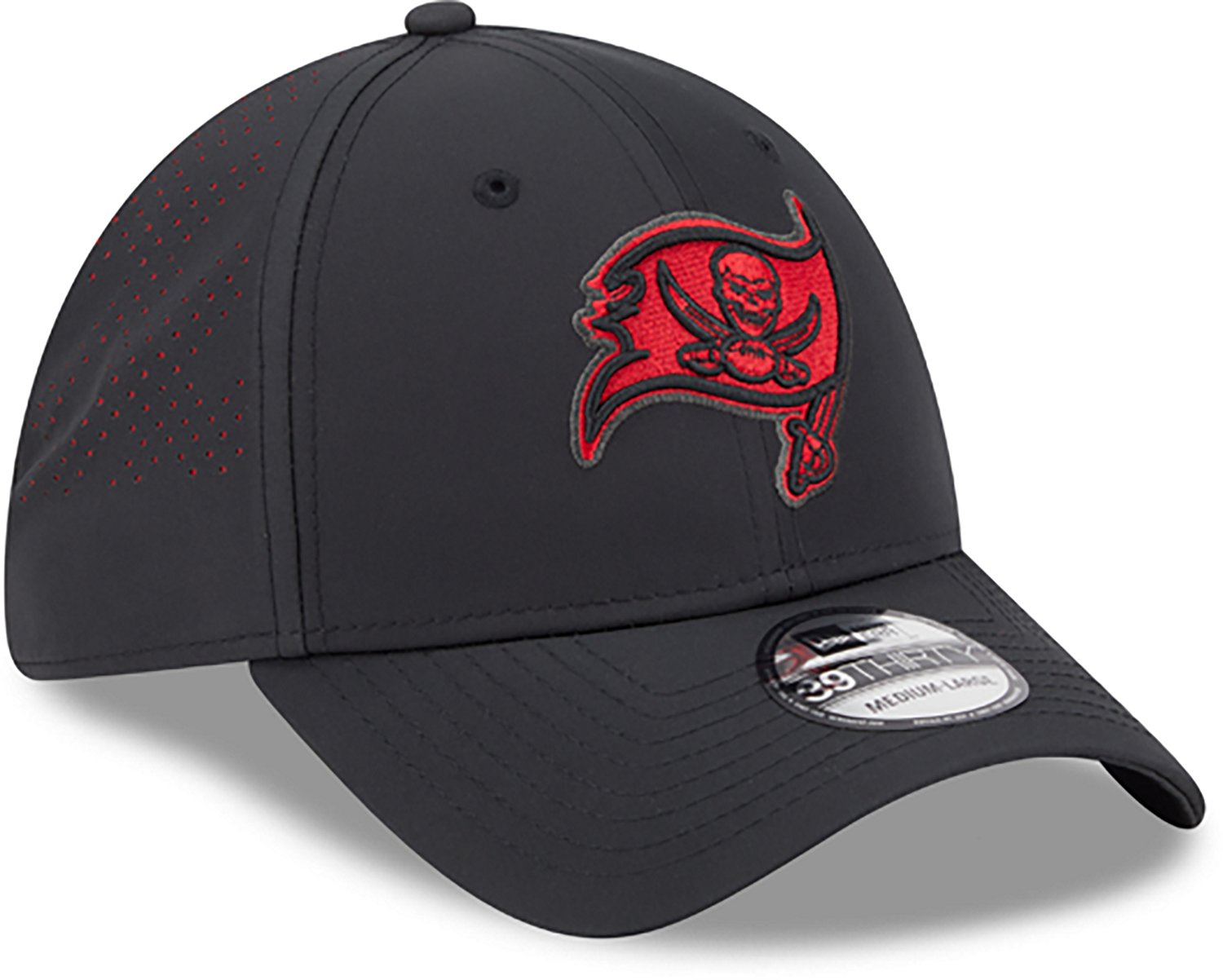 New Era Men's Buccaneers Night Black 39THIRTY Cap - view number 3
