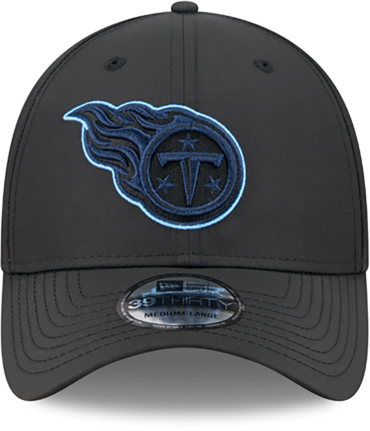 New Era Men's Titans Night Black 39THIRTY Cap - view number 2