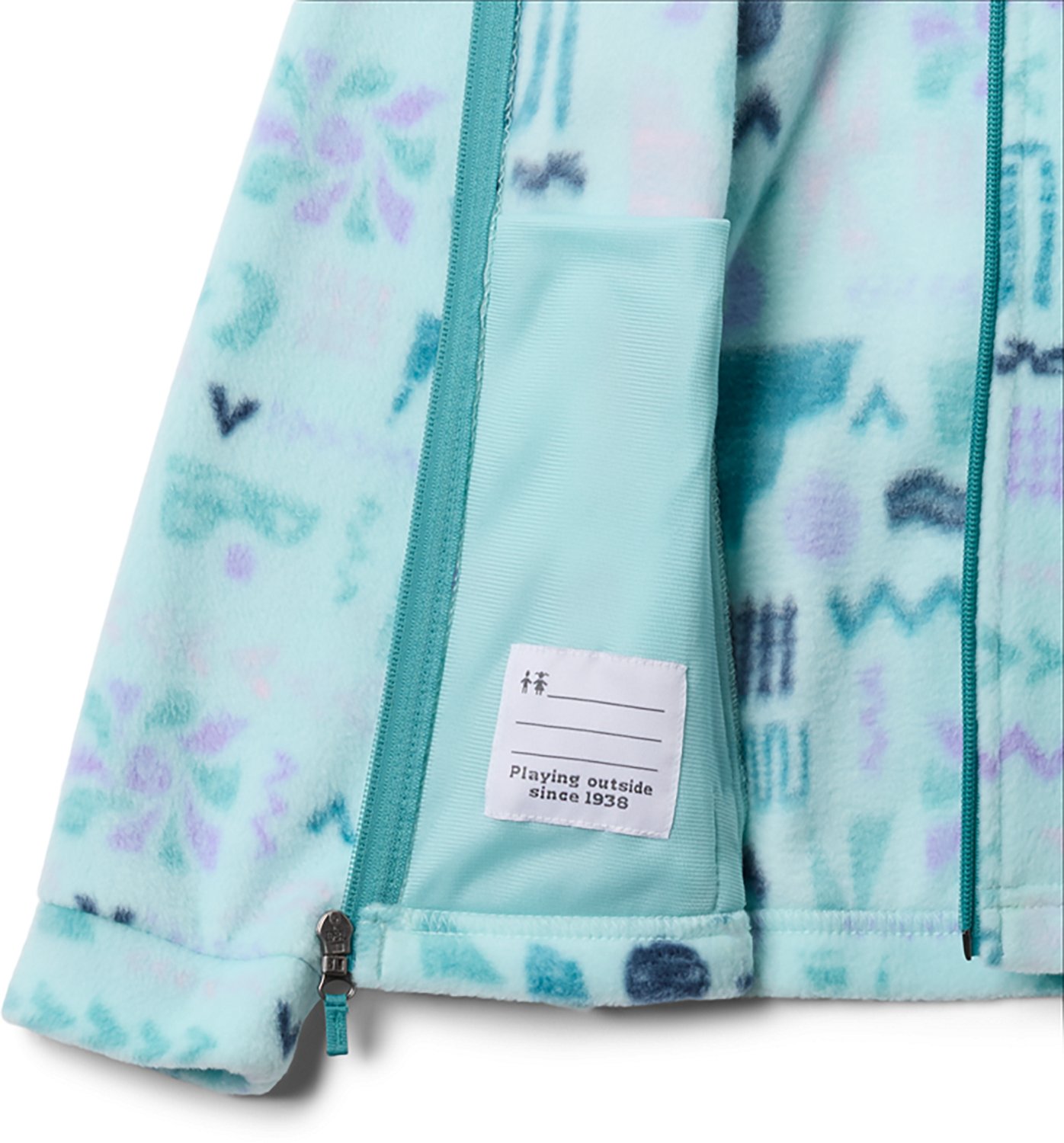 Columbia Sportswear Girls' Benton Springs II Printed Long Sleeve Fleece Jacket - view number 3