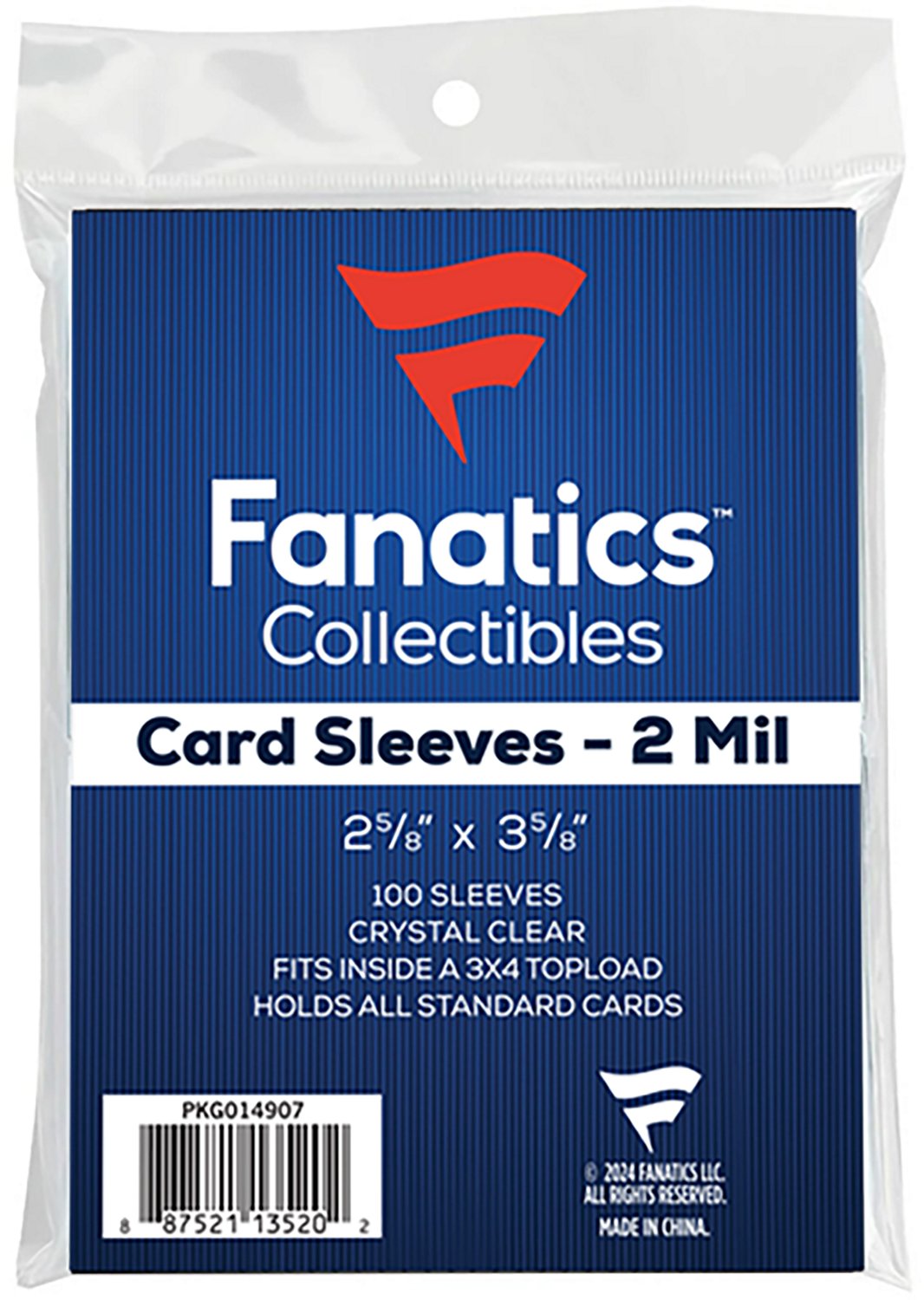 Fanatics 2-mil Soft Card Sleeves 100-Pack