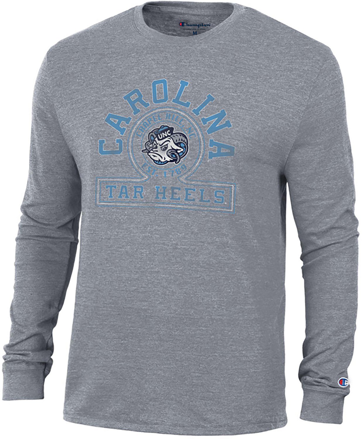 Champion Men's UNC School Arch Triumph Long Sleeve T-shirt