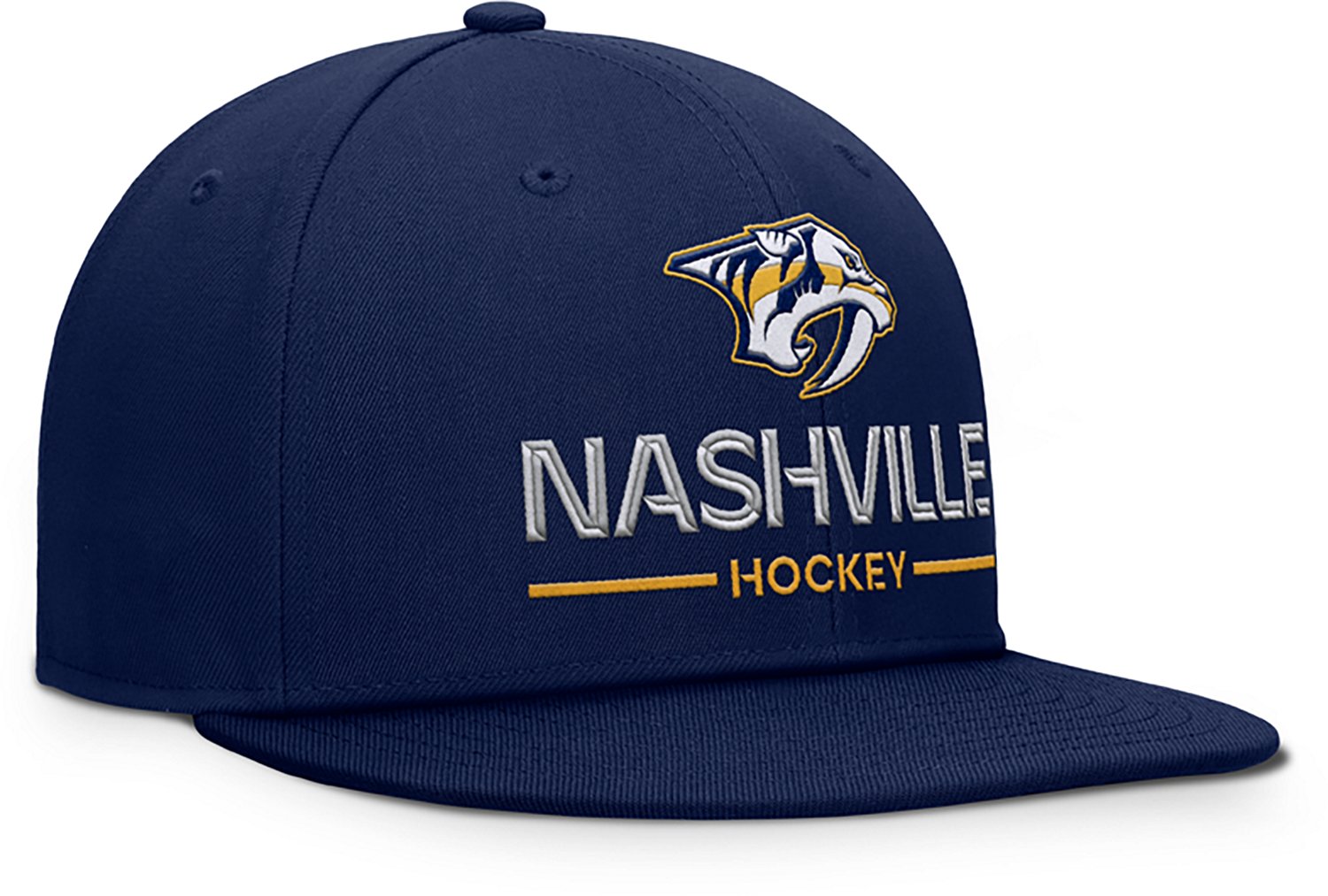 Fanatics Men's Predators Rink Flat Brim Structured Square Visor Adjustable Cap - view number 3