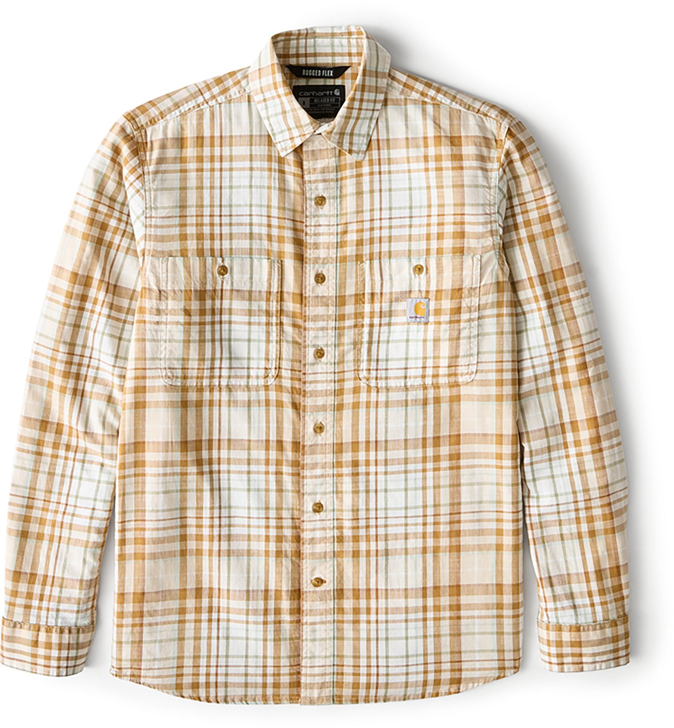Carhartt Men's Rugged Flex™ Relaxed Fit Lightweight Flannel Long-Sleeve Plaid Shirt - view number 6