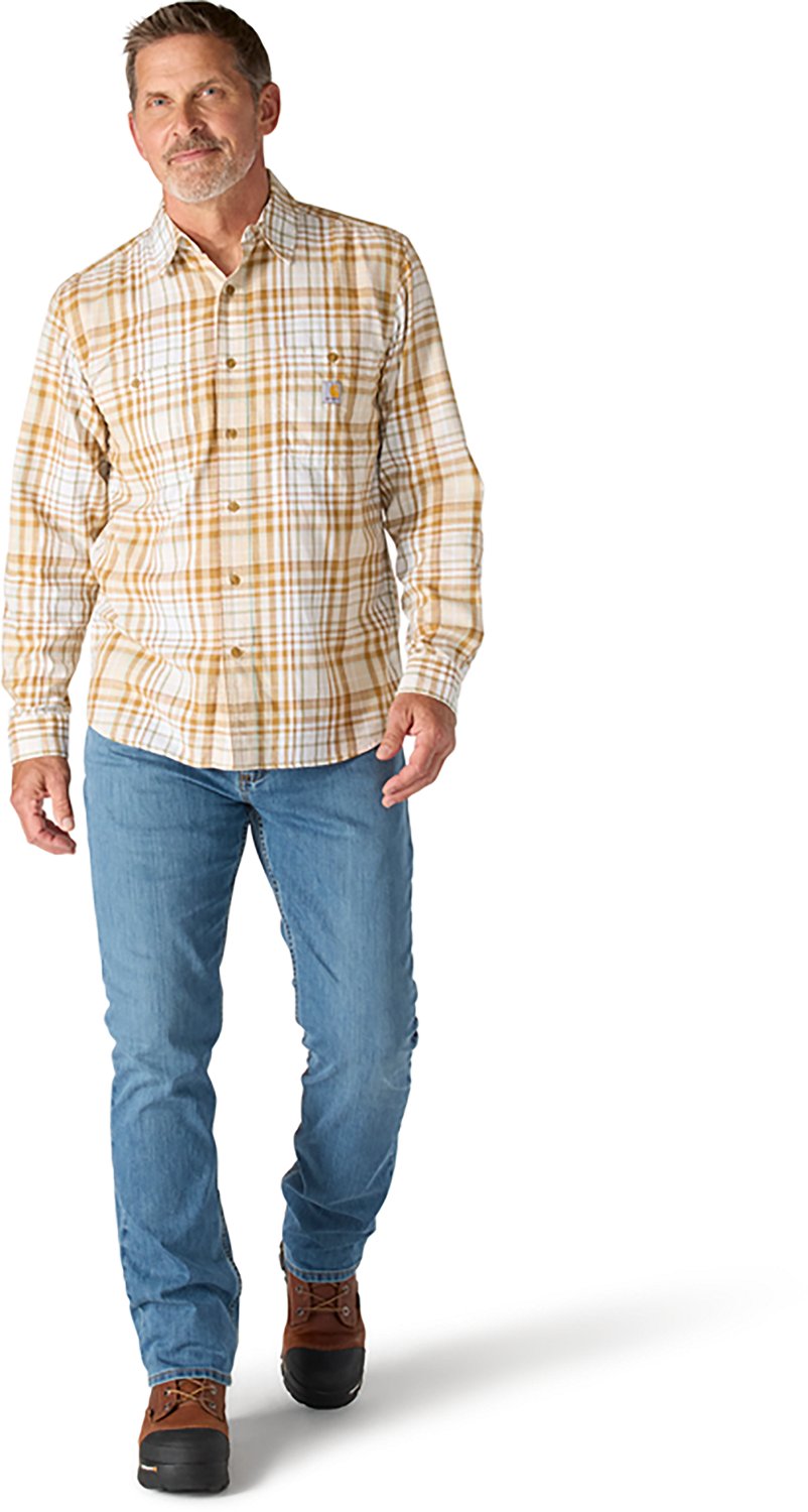 Carhartt Men's Rugged Flex™ Relaxed Fit Lightweight Flannel Long-Sleeve Plaid Shirt - view number 5