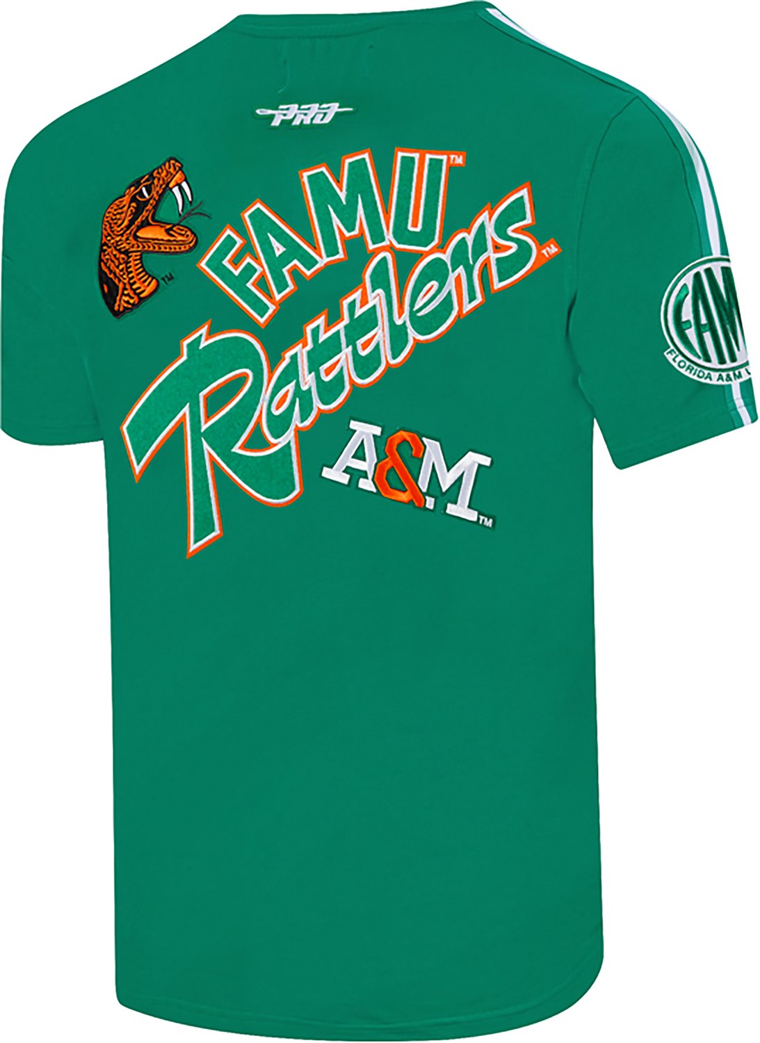Pro Standard Men's Florida A&M University Homecoming Striped Graphic T-shirt - view number 4