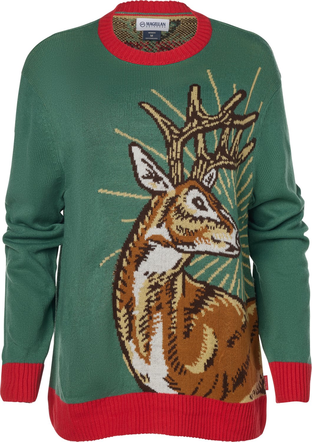 Magellan Outdoors Women's Holiday Reindeer Sweater - view number 3