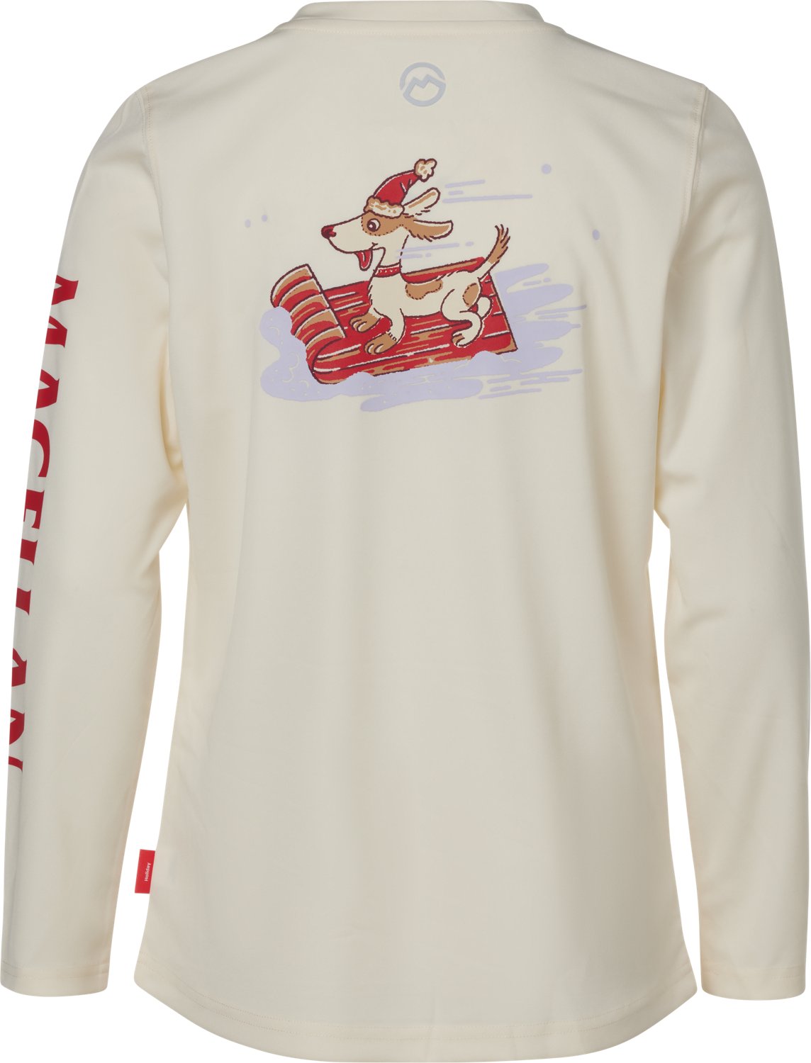 Magellan Outdoors Girls' Holiday Christmas Pup GFX Crew Long Sleeve T-shirt - view number 1