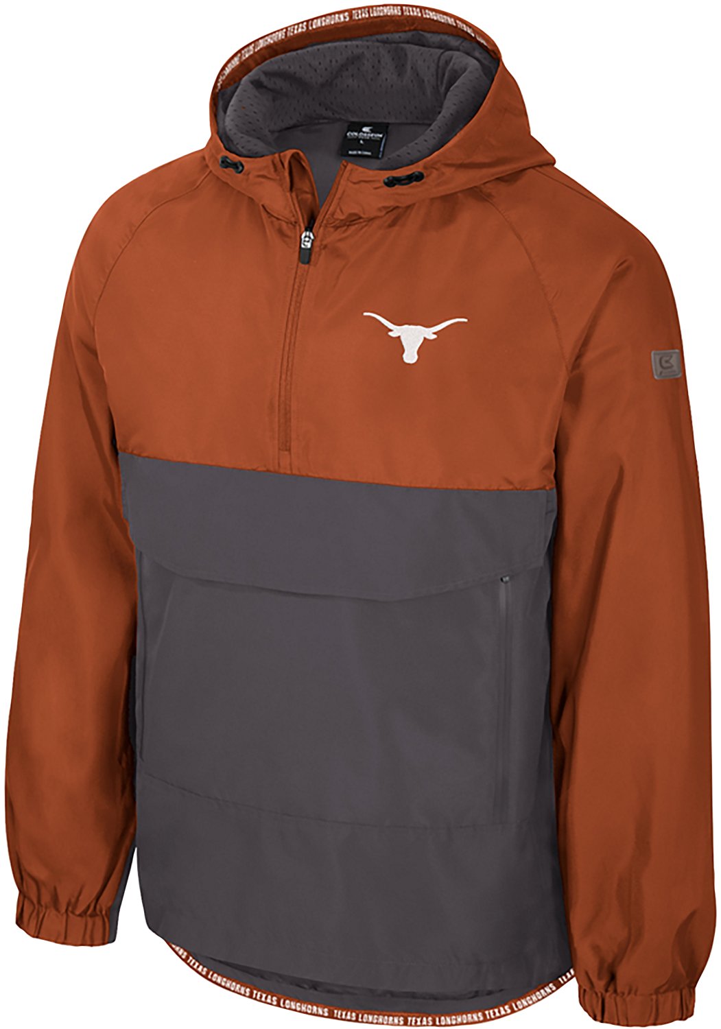 Colosseum Athletics Men's Texas Gives Back 1/2 Zip Anorak Jacket