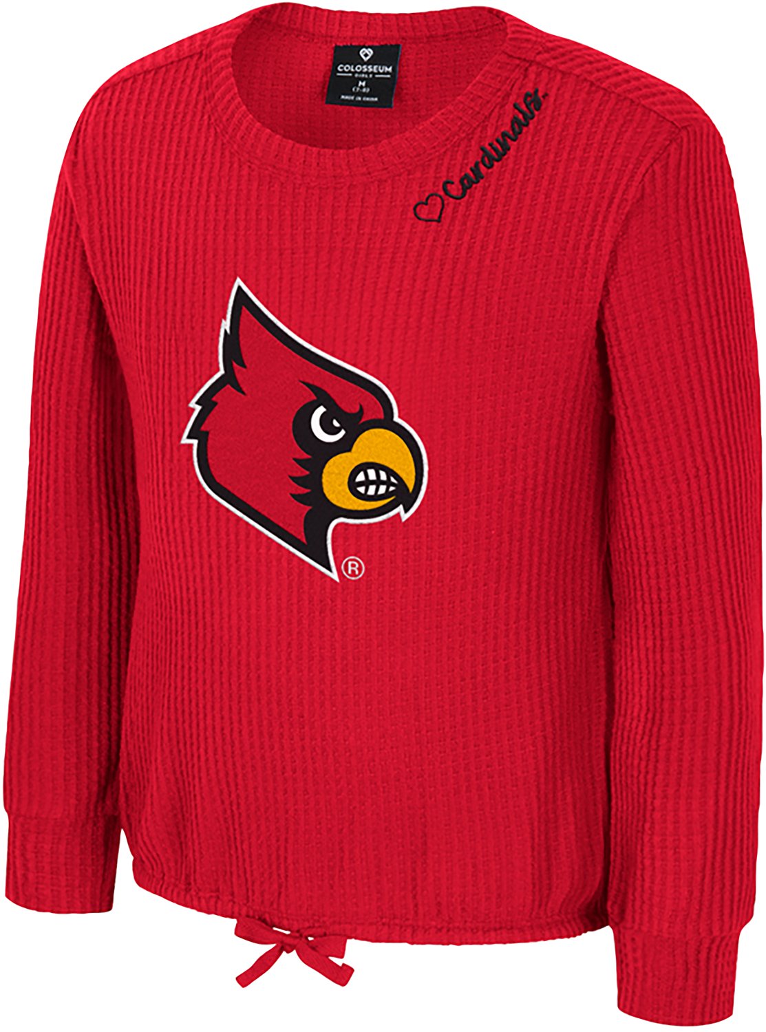 Colosseum Athletics Girls' Louisville Beautopia Waffle Long Sleeve Top