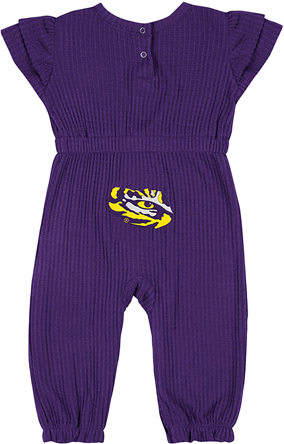 Colosseum Athletics Infants' LSU Beautopia Waffle Short Sleeve Romper - view number 2