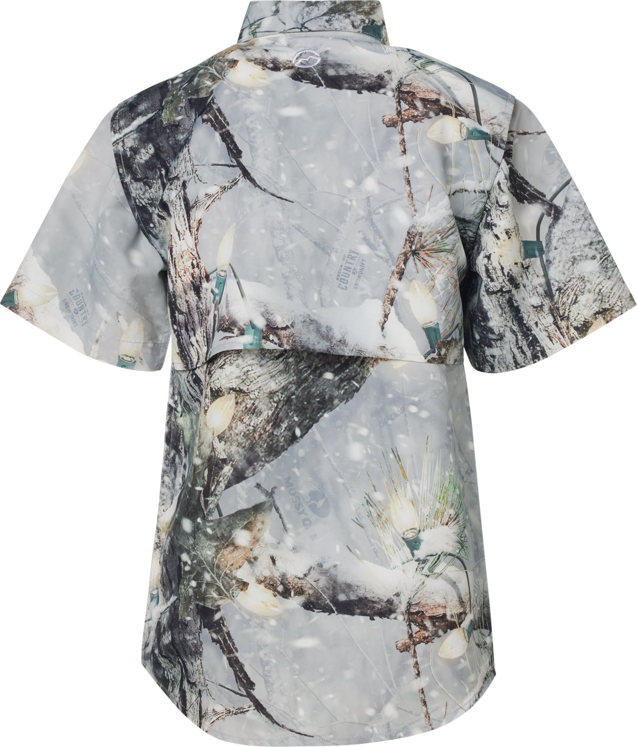 Magellan Outdoors Boys' Laguna Madre Holiday Mossy Oak Break-Up Country Snowdrift 2.0 Fishing Shirt