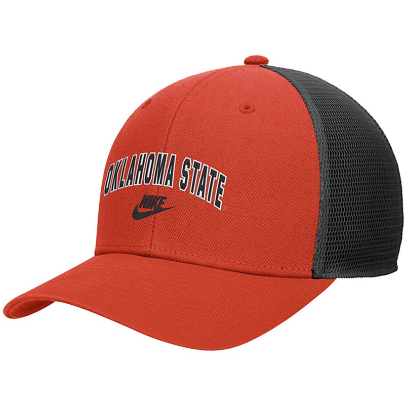 Nike Men's Orange Oklahoma State Cowboys Vintage Arch Rise Performance Trucker Adjustable Hat - Orange