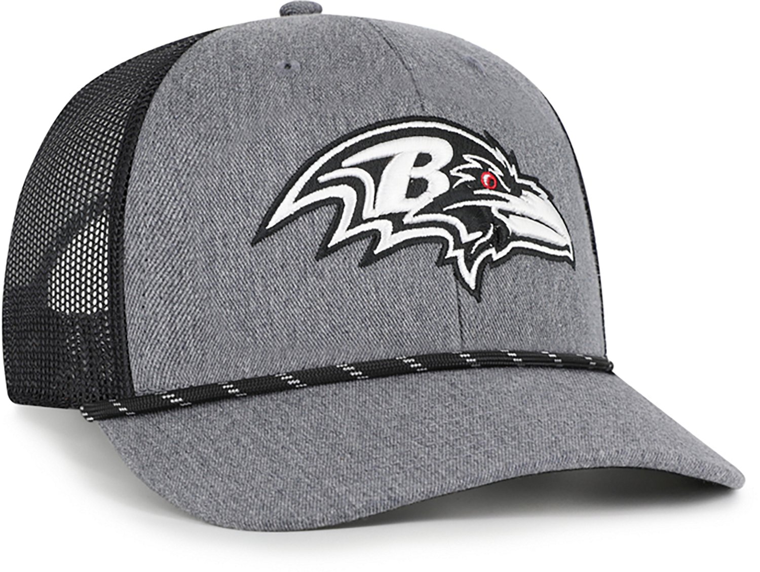 47 Brands Adults' Baltimore Ravens Carbon Strap Rope Trucker Cap - view number 2