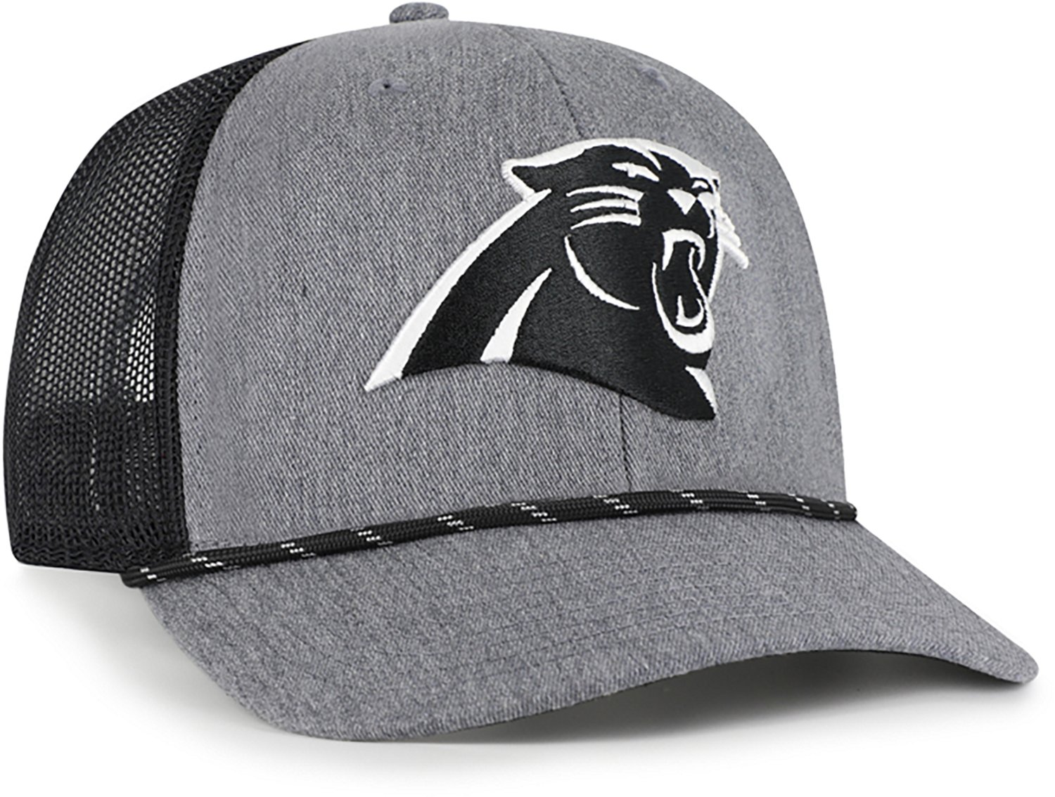 47 Brands Adults' Carolina Panthers Carbon Strap Rope Trucker Cap - view number 2