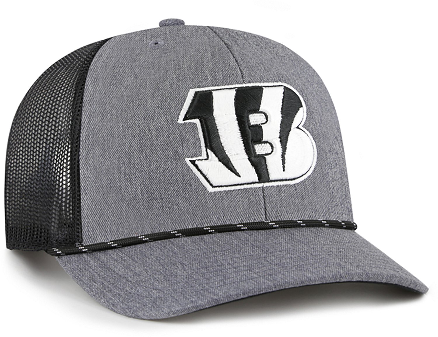 47 Brands Adults' Cincinnati Bengals Carbon Strap Rope Trucker Cap - view number 2