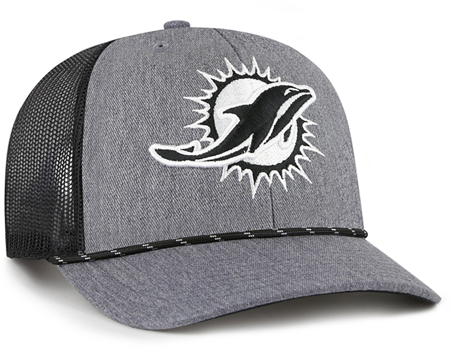 47 Brands Adults' Miami Dolphins Carbon Strap Rope Trucker Cap - view number 2