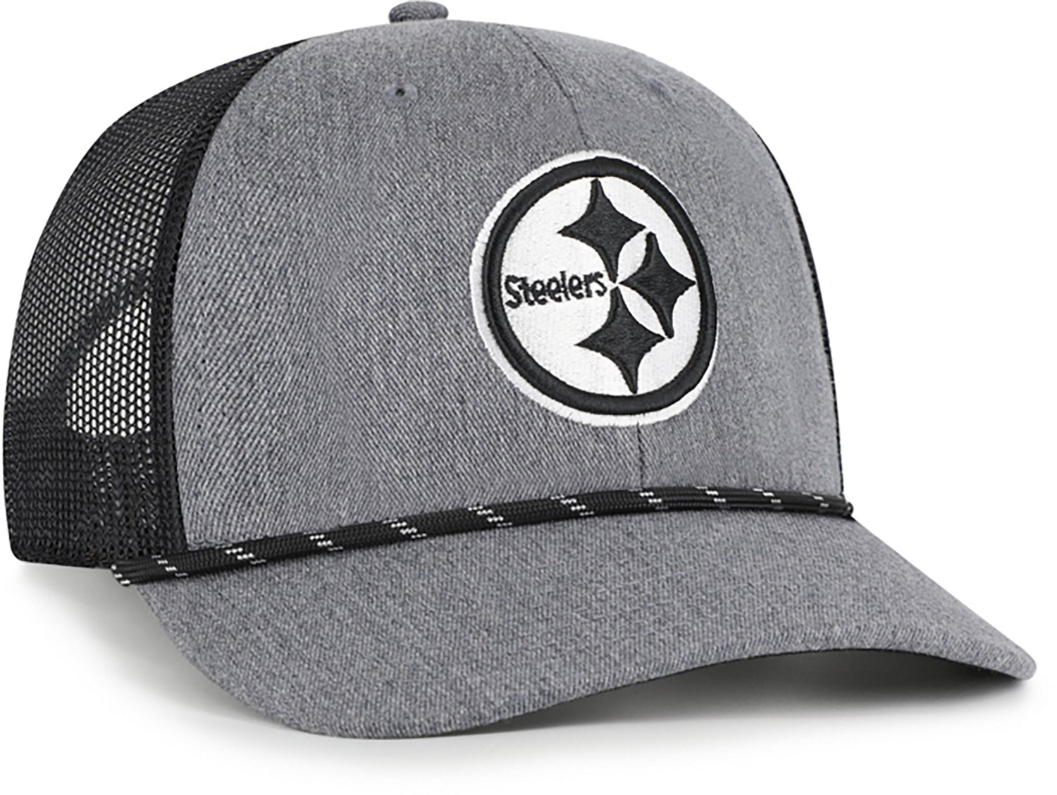 47 Brands Adults' Pittsburgh Steelers Carbon Strap Rope Trucker Cap - view number 2