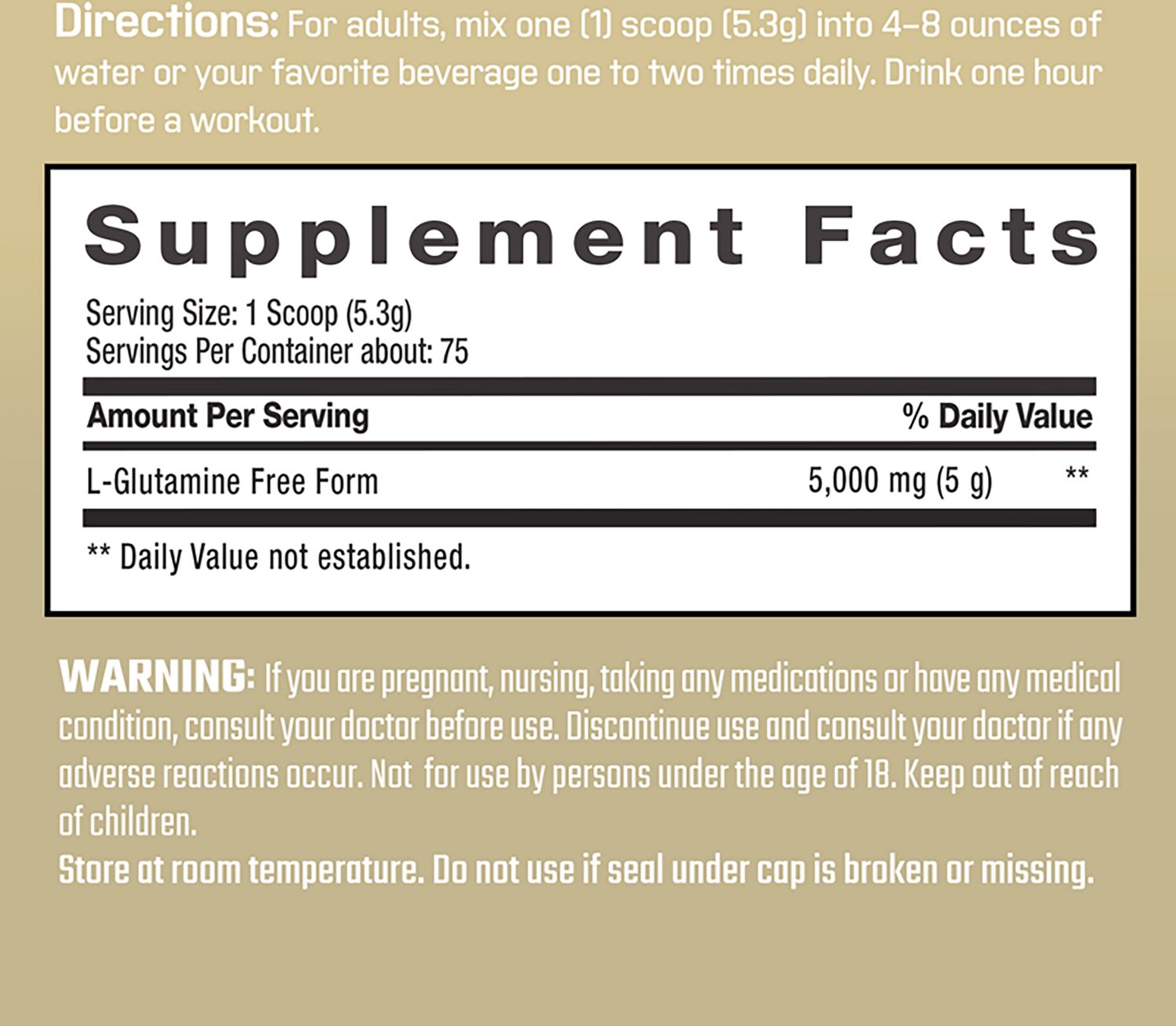 Vitamin World Precision Engineered Pure L-Glutamine Dietary Supplement - view number 2