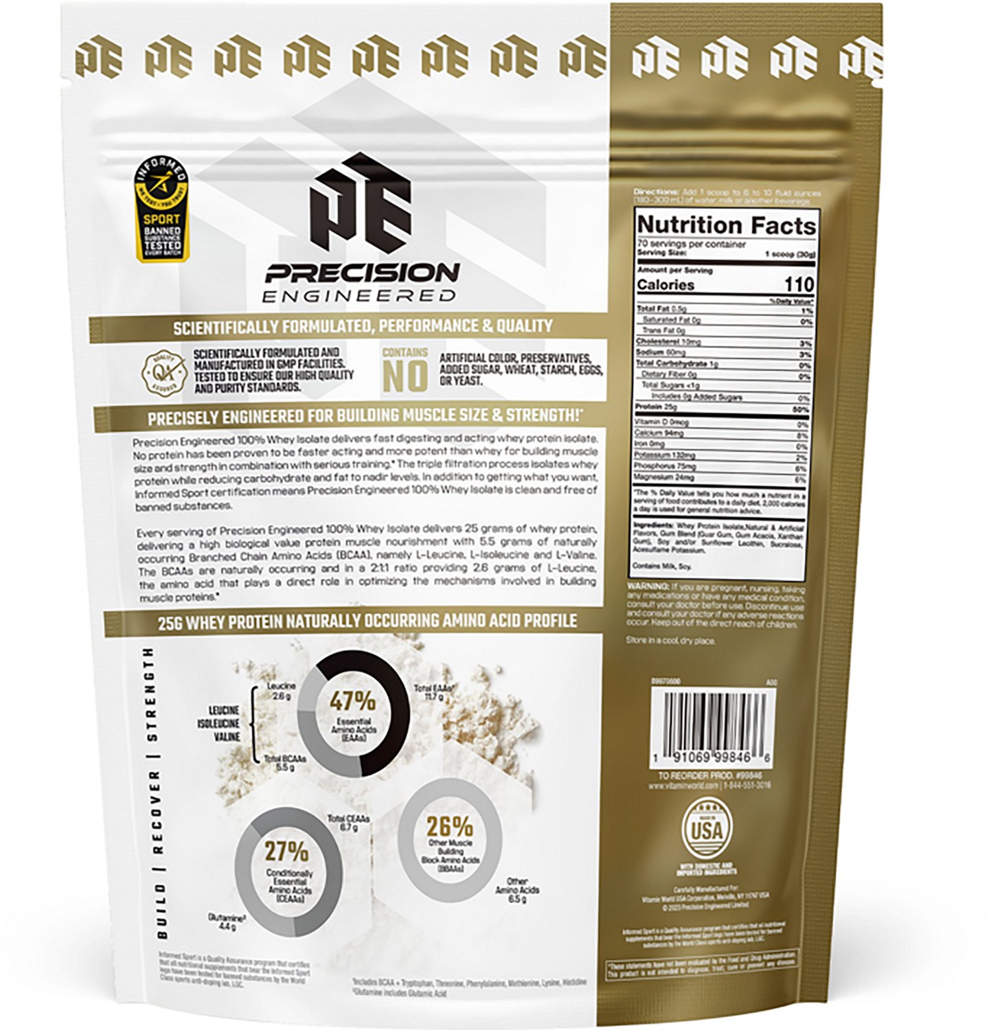 Vitamin World Precision Engineered 100% Whey Isolate Protein Powder - view number 2