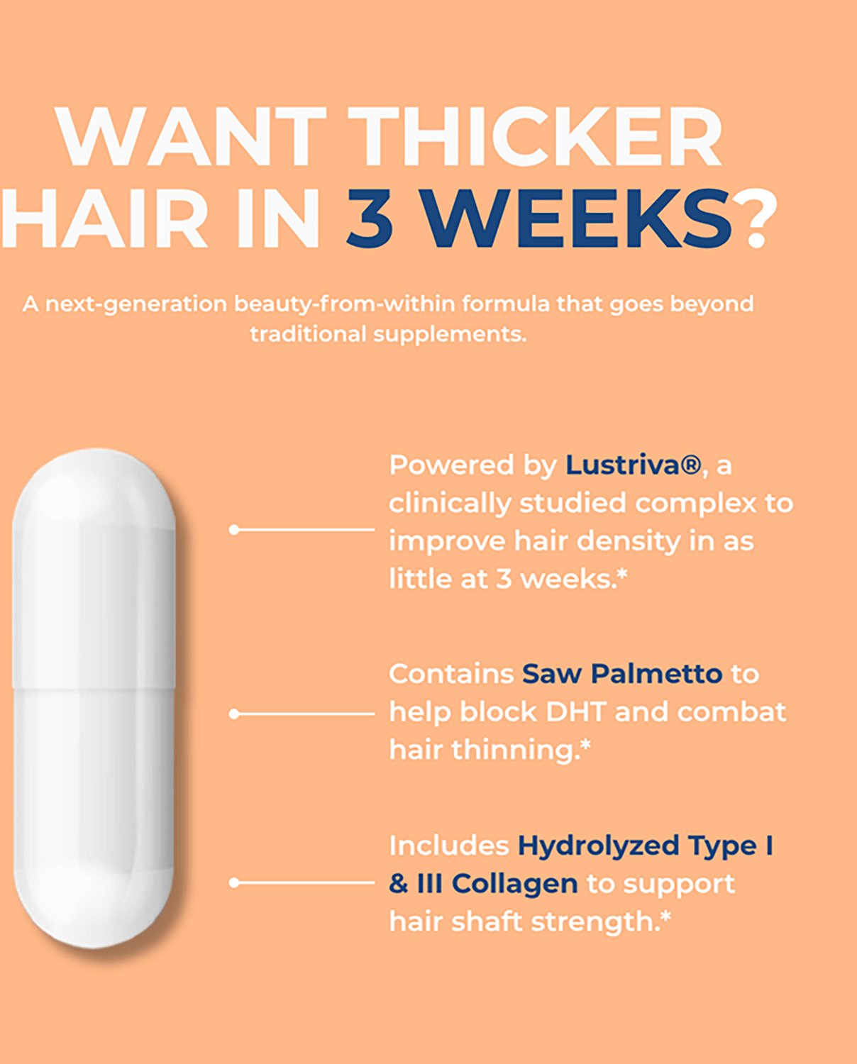 Vitamin World Hair Growth Complex with Lustriva - view number 3