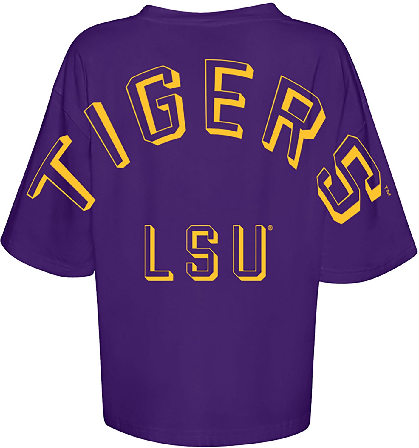 Hype and Vice Women's LSU Tigers Football Oversized Short Sleeve T-shirt - view number 3