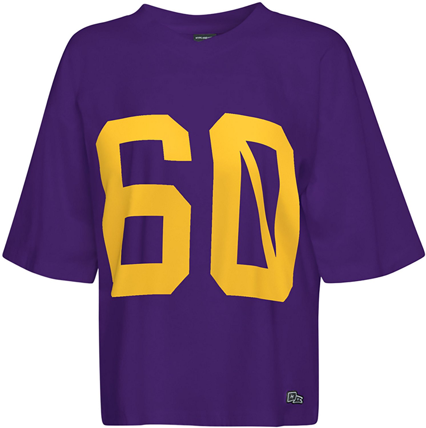 Hype and Vice Women's LSU Tigers Football Oversized Short Sleeve T-shirt - view number 4