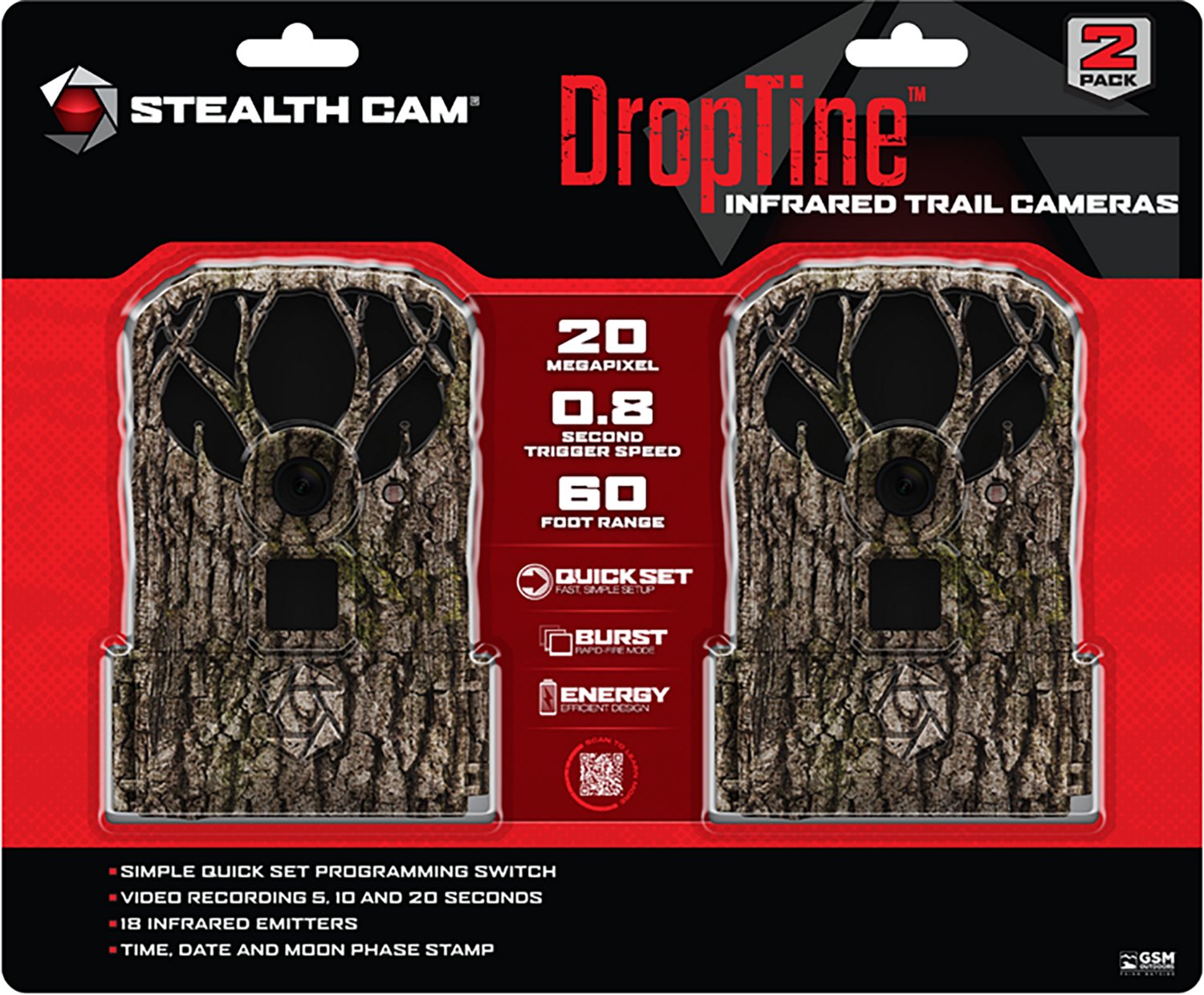 Stealth Cam Droptine 20.0 MP Trail Cameras 2-Pack