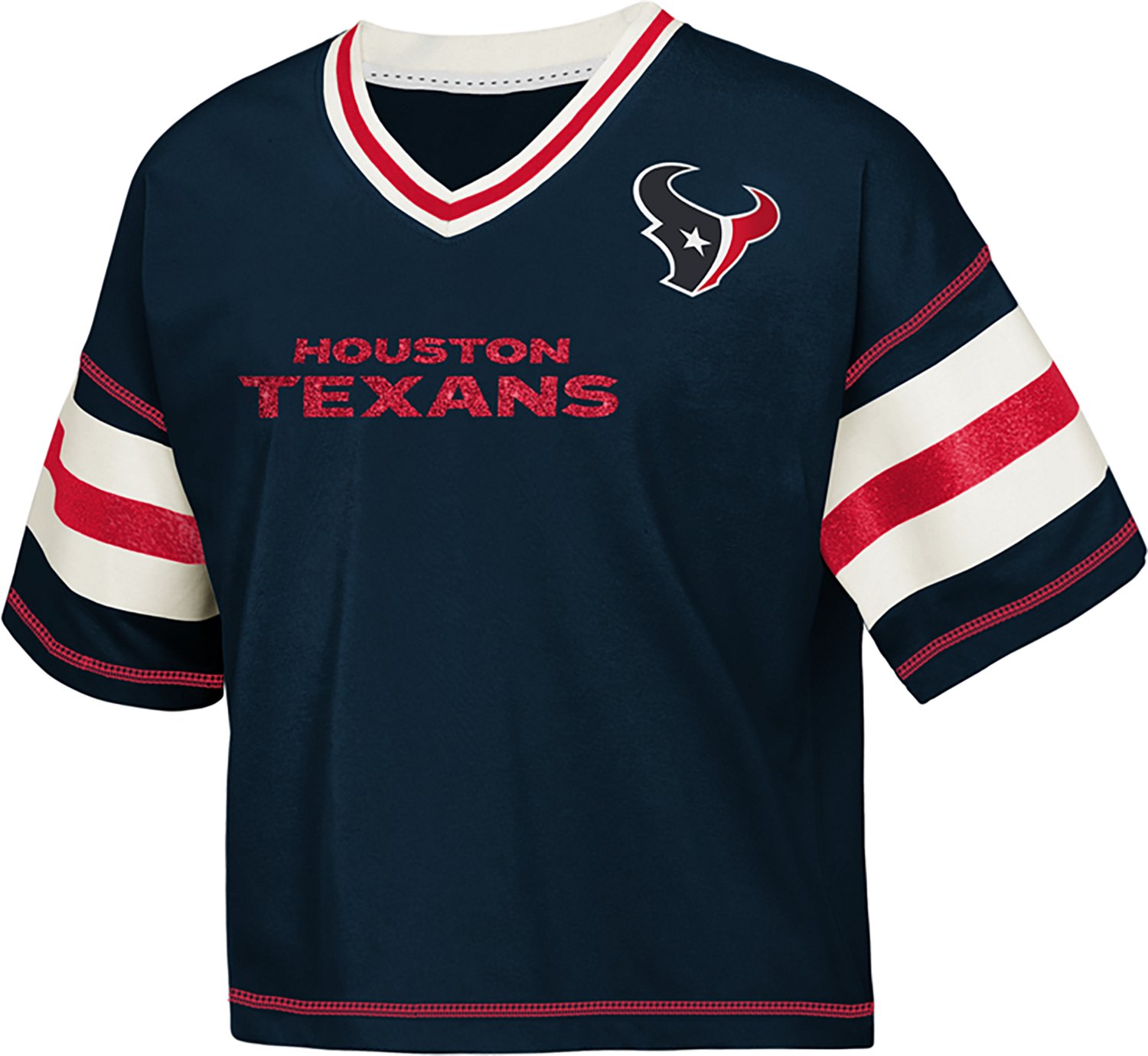 Outerstuff Girls' Texans Grid Iron Jersey T-shirt - view number 2