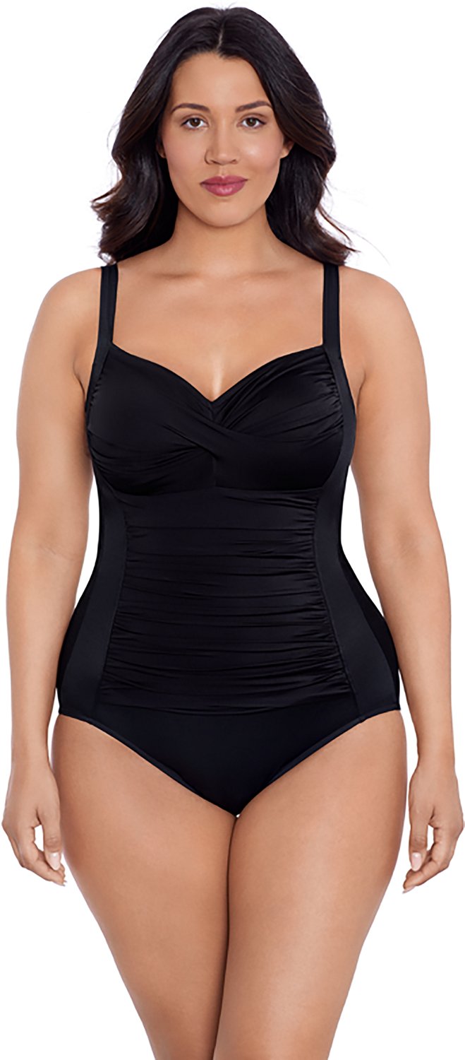Trimshaper Women's Solid Averi 1-Piece Swimsuit