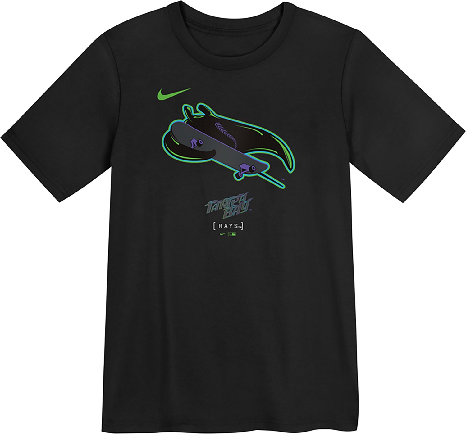 Nike Boys' Tampa Bay Rays City Connect Logo Short Sleeve T-shirt - view number 2