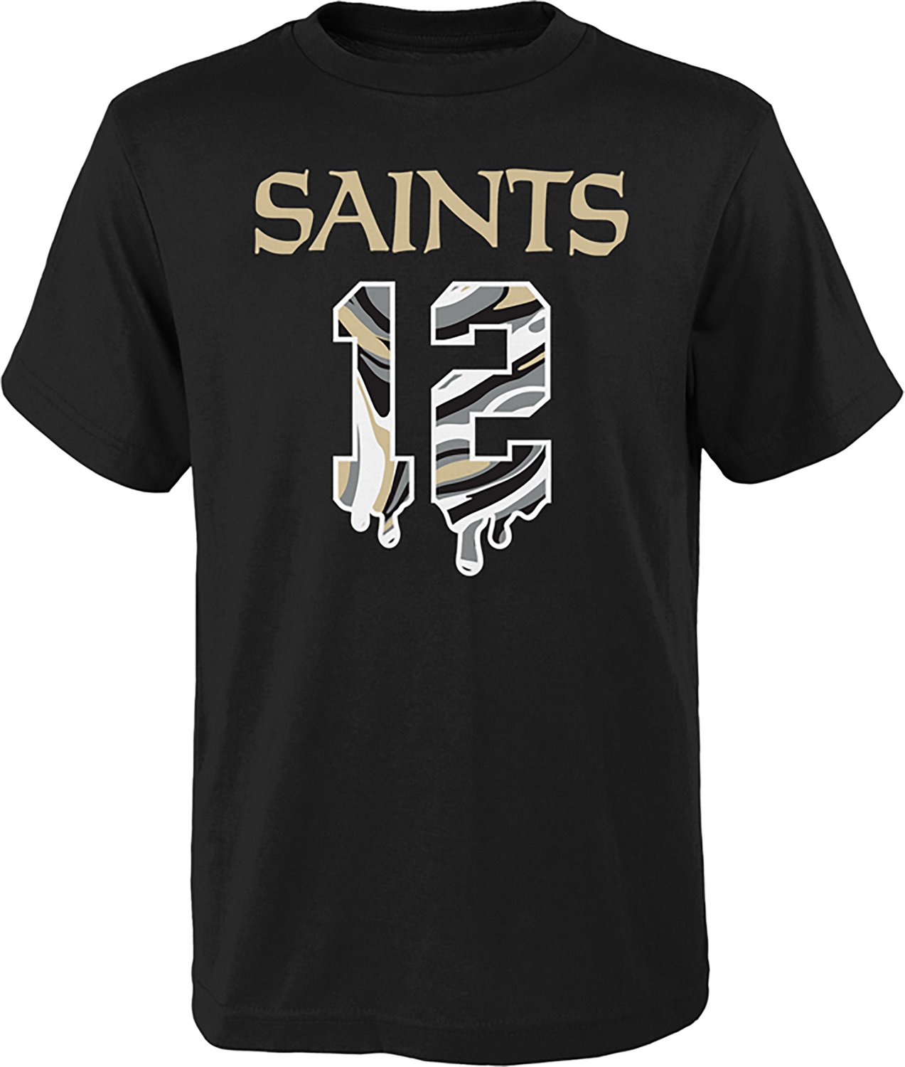 Outerstuff Youth Saints Alvin Kamara Name and Number Drip Cotton T-shirt - view number 2
