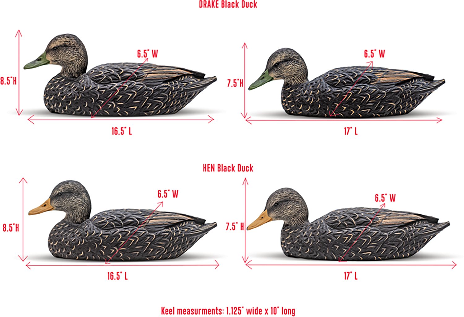 Rig'Em Right Outdoors Mainline Series Black Duck Decoy 6-Pack - view number 3