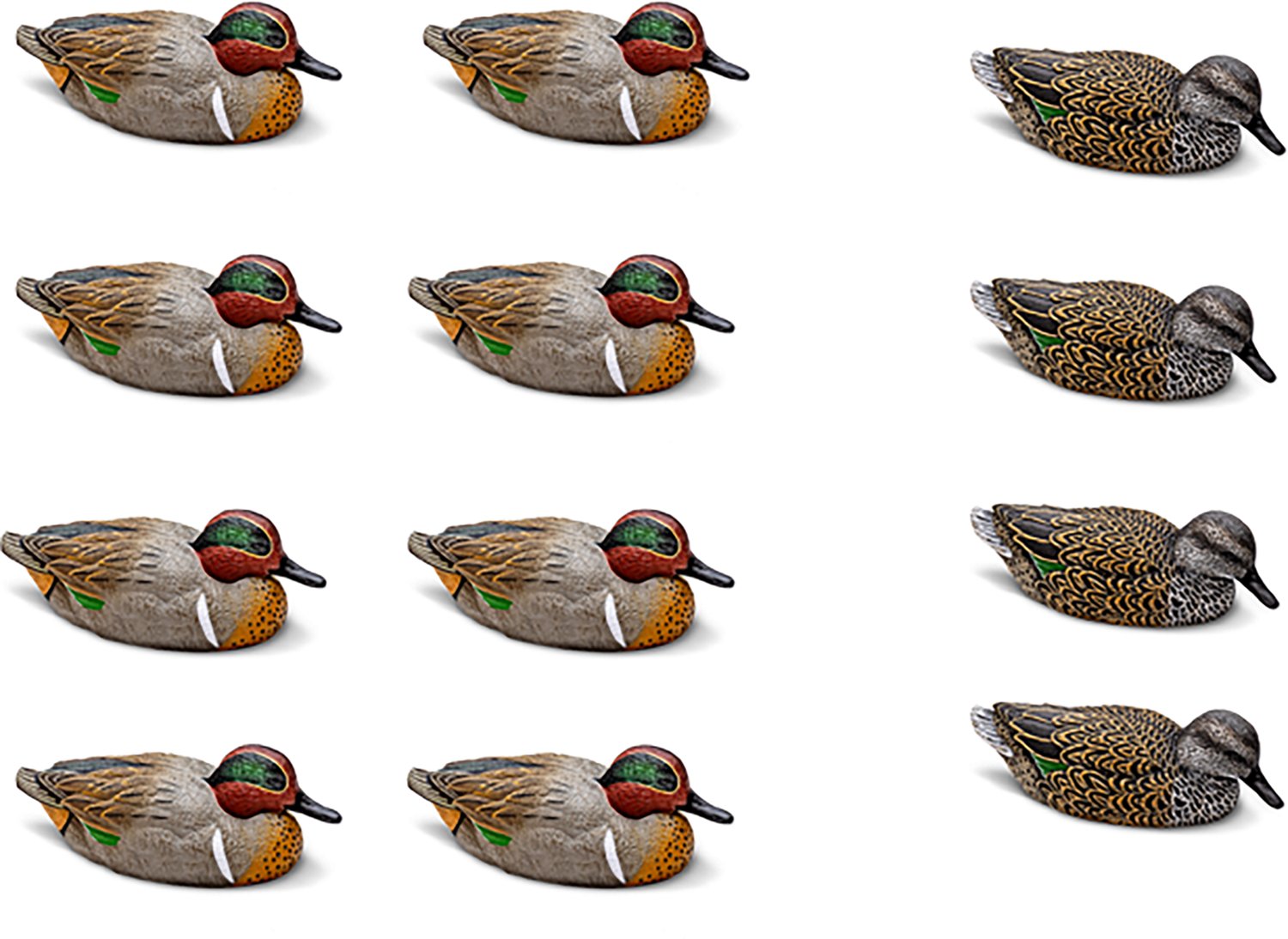 Rig'Em Right Outdoors Mainline Series Green-Wing Teal Decoy 12-Pack - view number 2