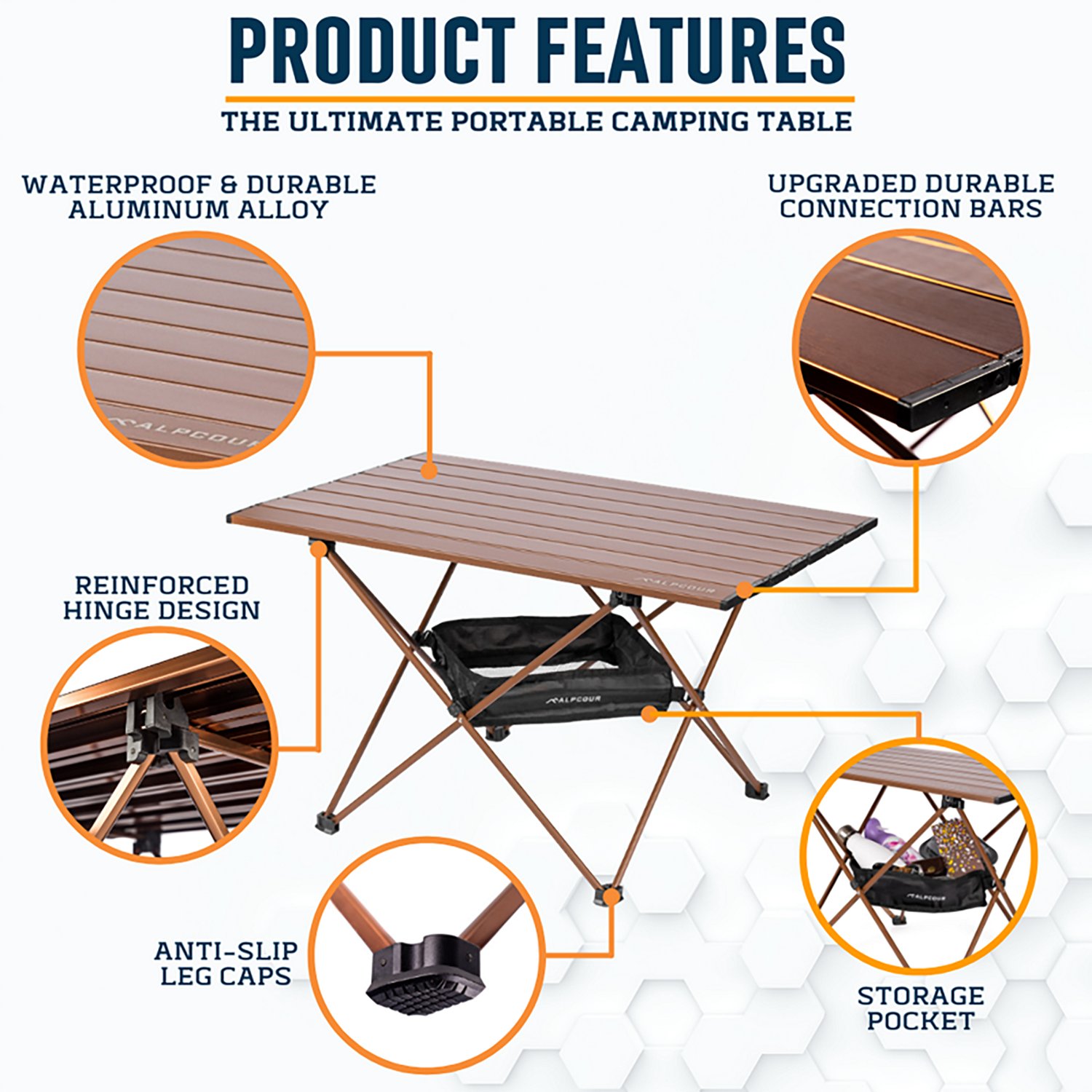 Alpcour Medium Camping Folding Table - view number 4