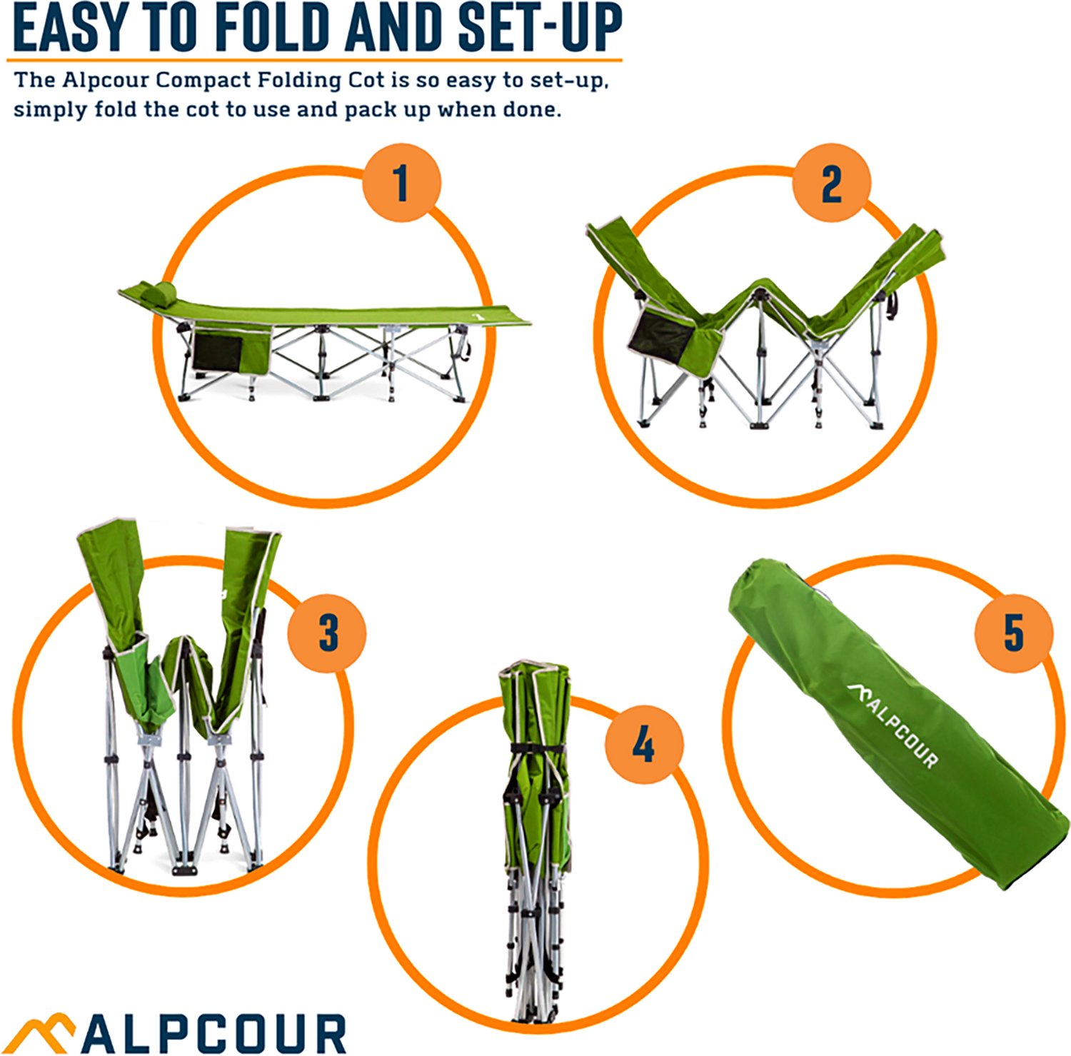 Alpcour Folding Camping Cot - view number 3