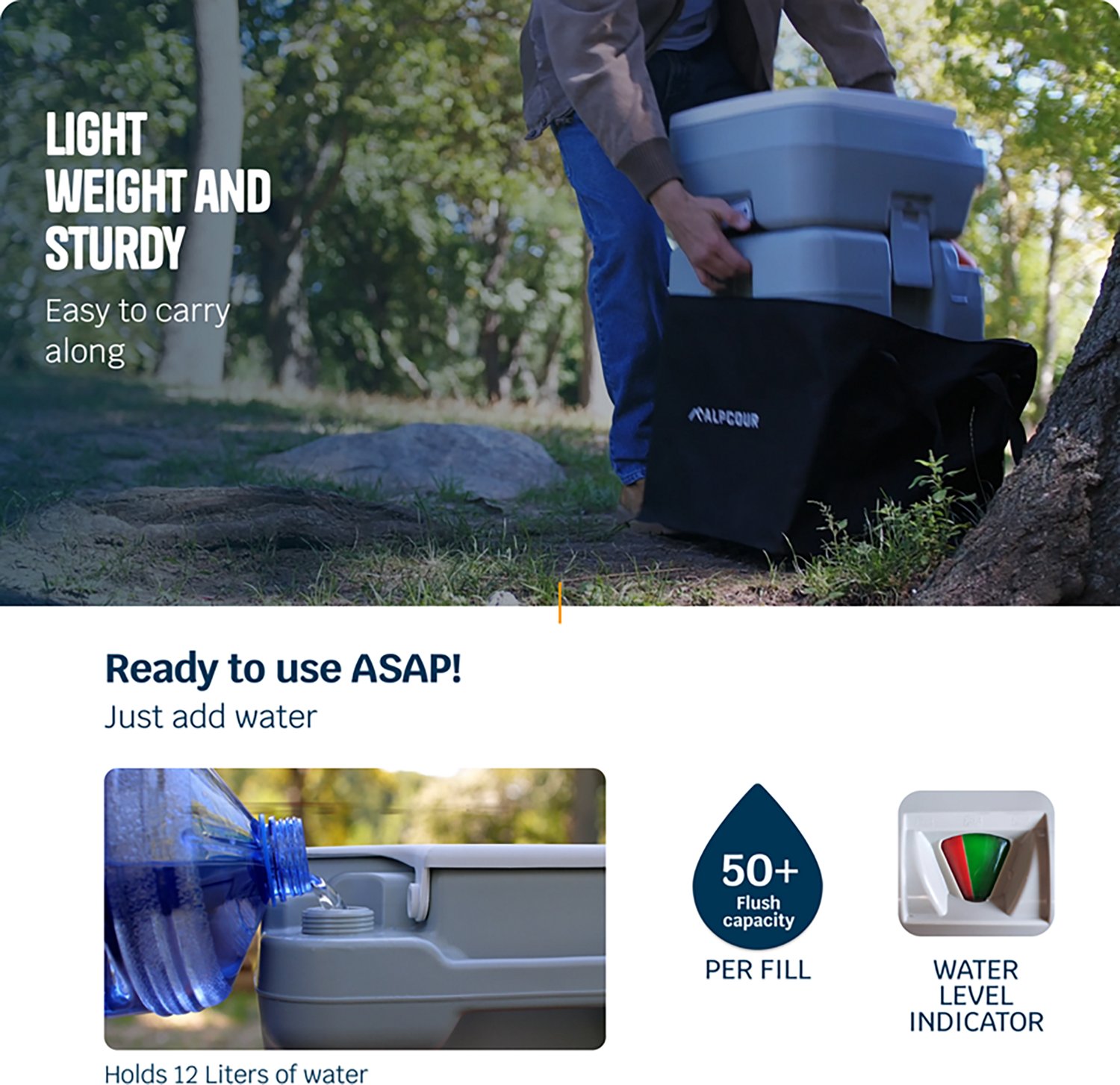 Alpcour Portable Camp Toilet